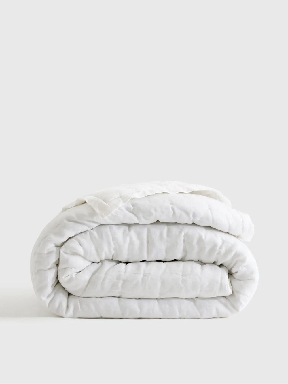 New Quince European Linen Dream Quilt Twin $144 White